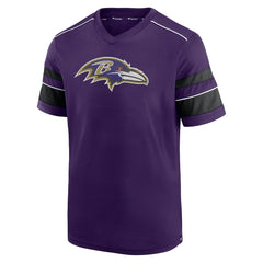 Baltimore Ravens Fanatics Textured Hashmark V-Neck T-Shirt