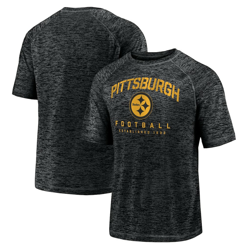Pittsburgh Steelers Fanatics Shade Battle Ready Raglan Space-Dye T-Shirt