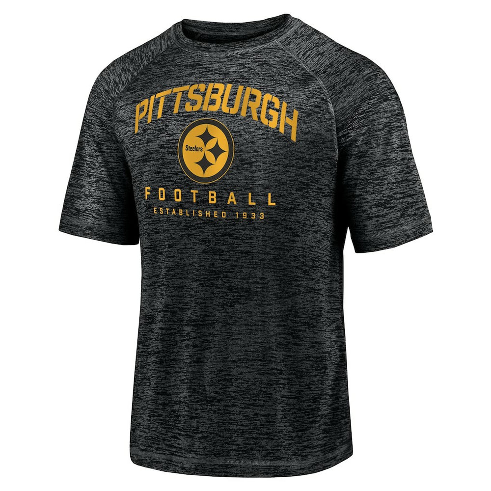 Pittsburgh Steelers Fanatics Shade Battle Ready Raglan Space-Dye T-Shirt