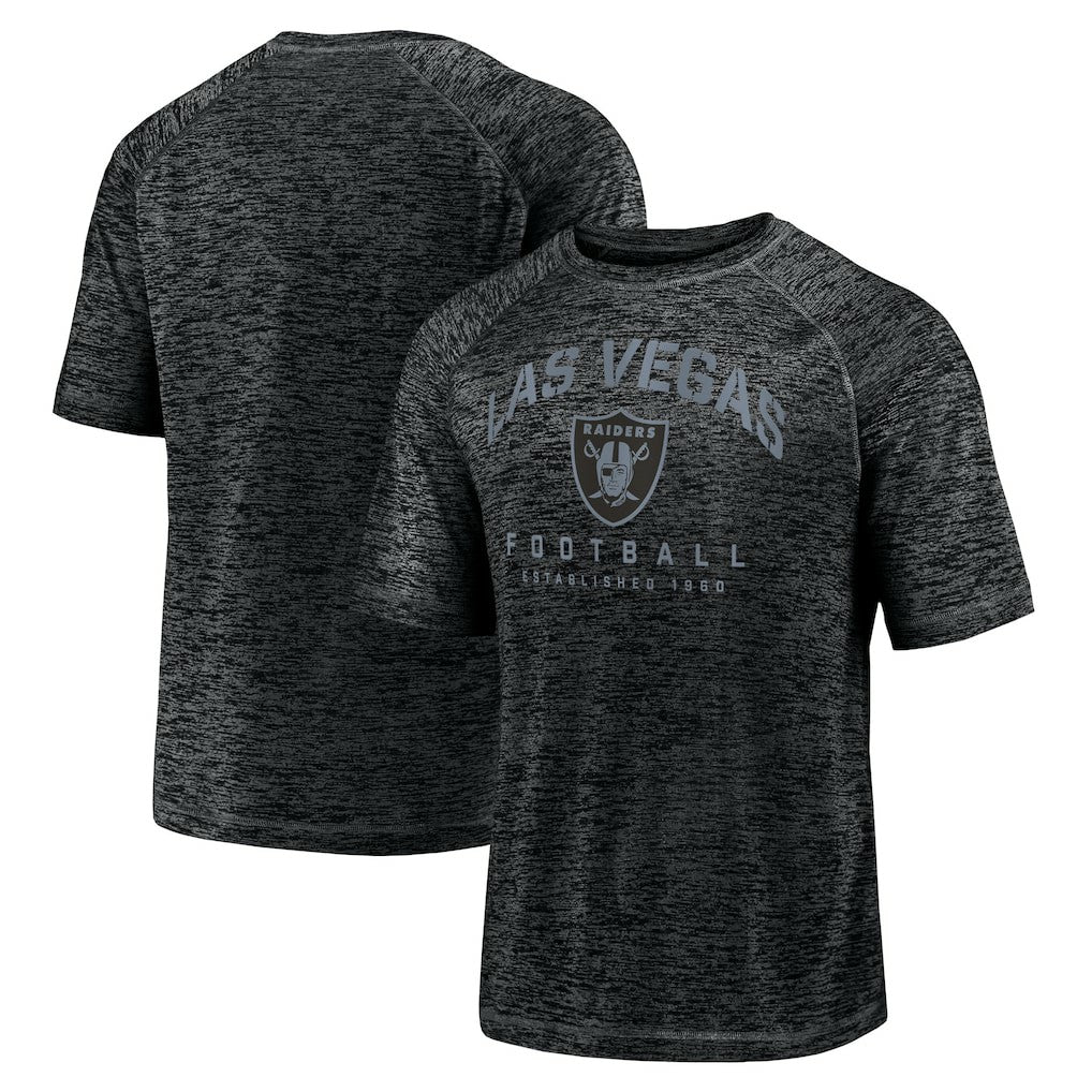 Las Vegas Raiders Fanatics Shade Battle Ready Raglan Space-Dye T-Shirt