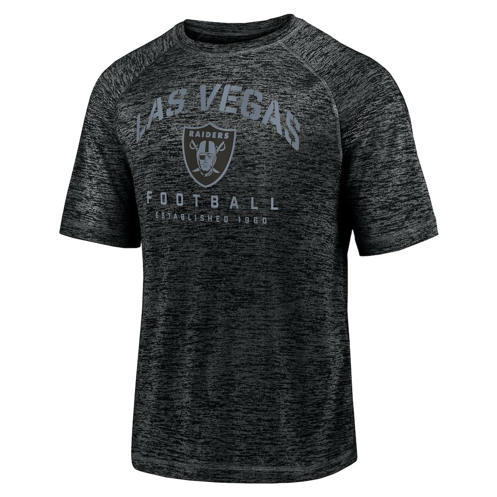 Las Vegas Raiders Fanatics Shade Battle Ready Raglan Space-Dye T-Shirt