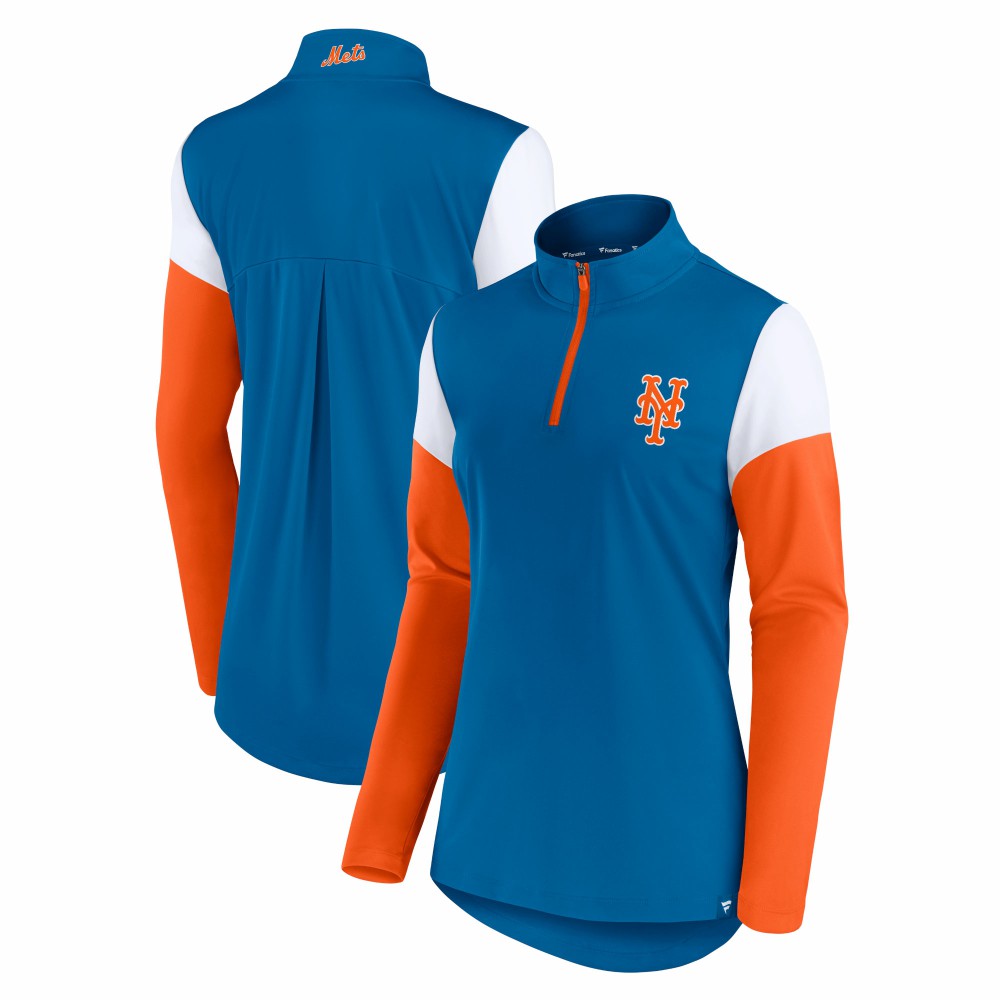New York Mets Fanatics Women's Authentic Fleece Quarter-Zip Jacket | MLB US