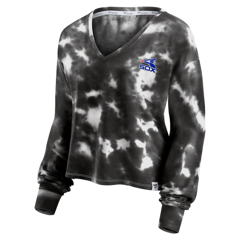 Chicago White Sox Fanatics Women's Tie-Dye V-Neck Pullover Cropped Tee | MLB Sale