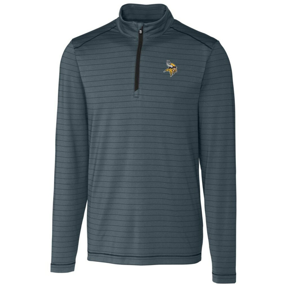 Minnesota Vikings  Cutter & Buck Holman Stripe Quarter-Zip Pullover Jacket