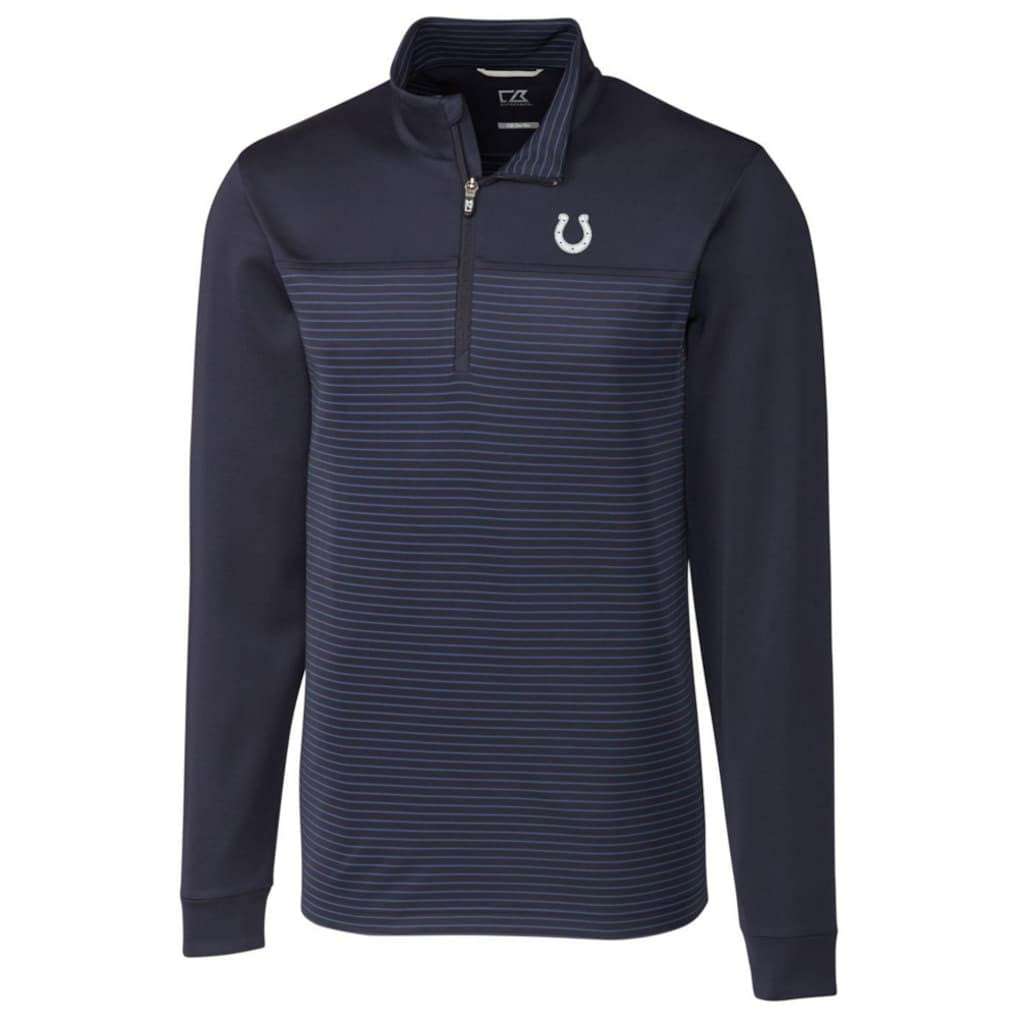 Indianapolis Colts  Cutter & Buck Traverse Stripe Quarter-Zip Pullover Jacket
