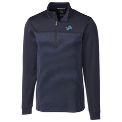 Detroit Lions  Cutter & Buck Traverse Stripe Quarter-Zip Pullover Jacket
