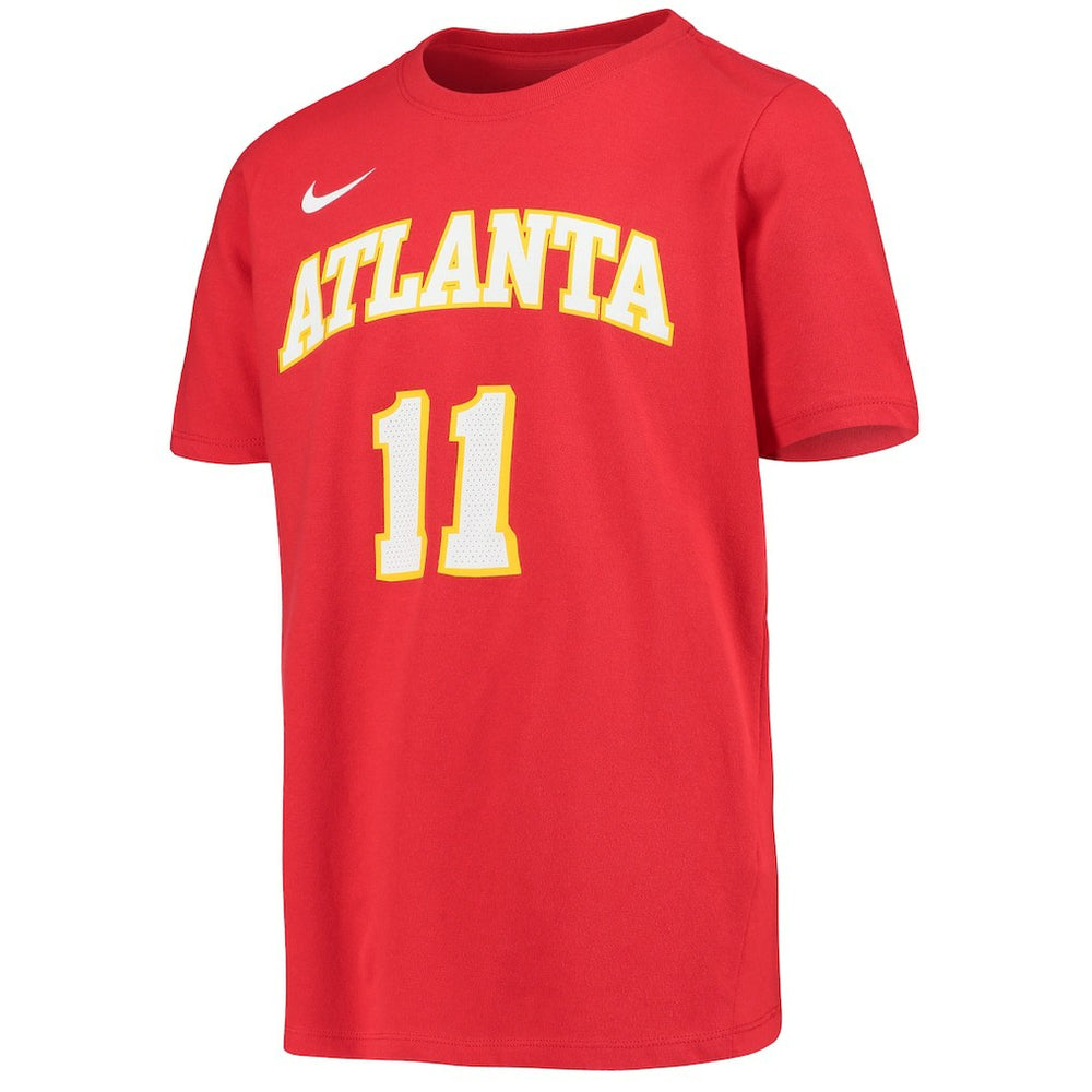 Trae Young Atlanta Hawks Youth Logo Name & Number Performance T-Shirt On Sale