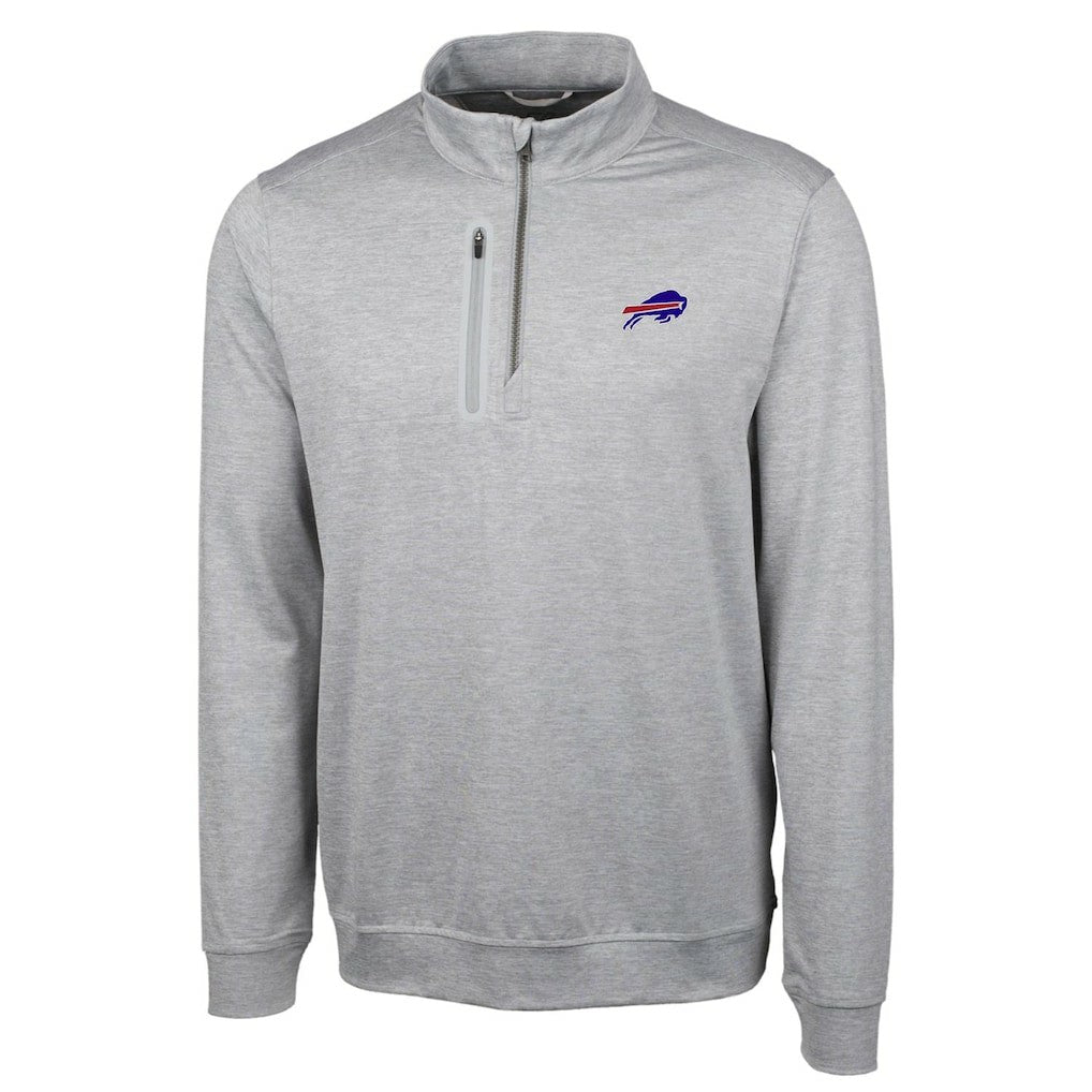 Buffalo Bills  Cutter & Buck Big & Tall Stealth DryTec Quarter-Zip Pullover Jacket