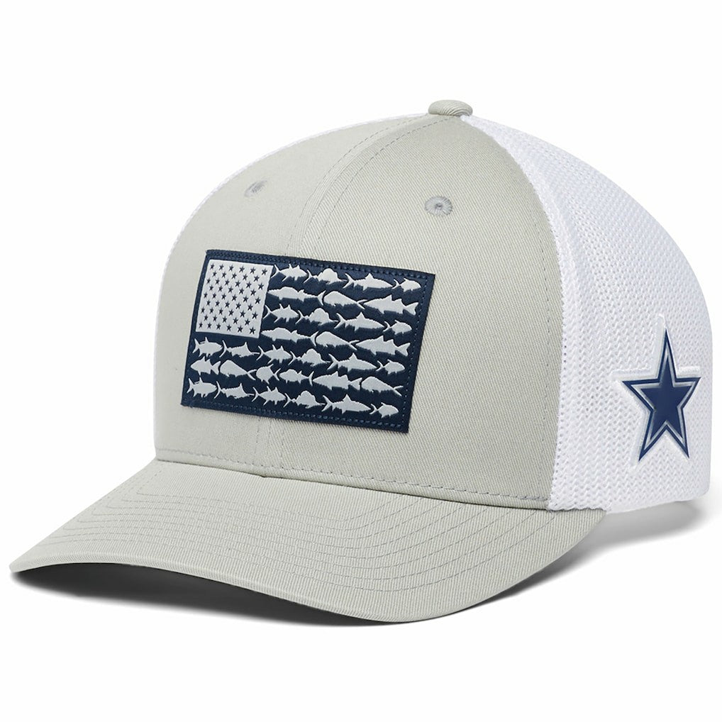 Dallas Cowboys Columbia PFG Mesh Fish Flag Flex Hat