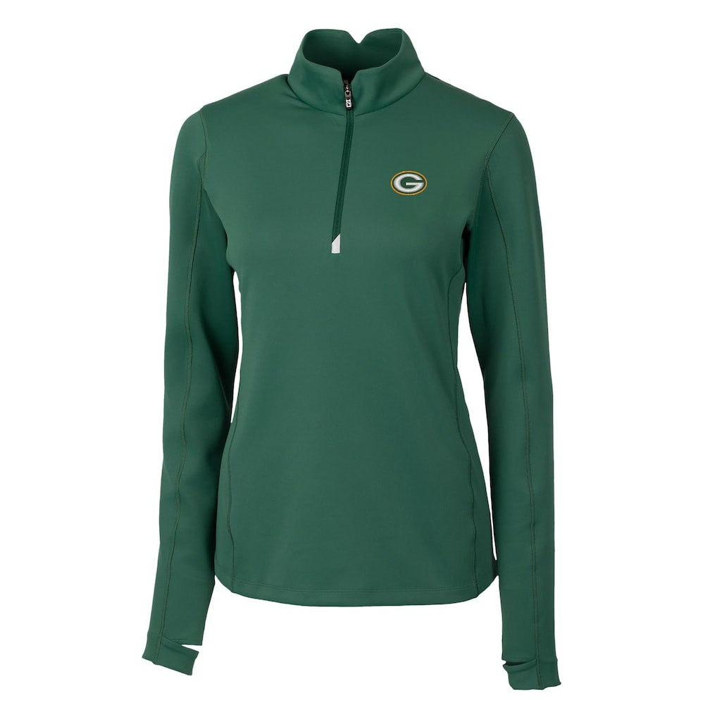 Green Bay Packers  Cutter & Buck Women's Traverse Half-Zip Pullover Jacket