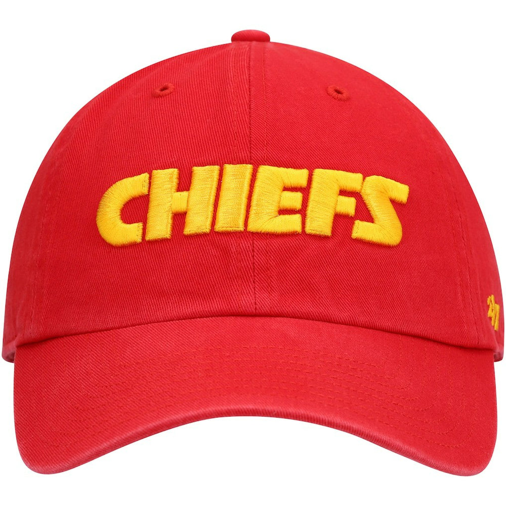 Kansas City Chiefs 47 brand '47 Clean Up Script Adjustable Hat