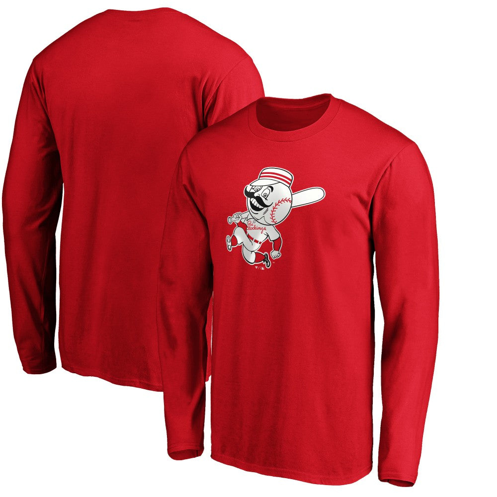 Cincinnati Reds Cooperstown Collection Huntington Logo Long Sleeve T-Shirt | MLB Discount