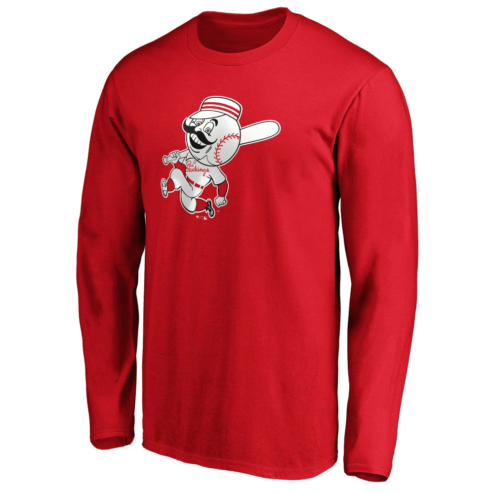 Cincinnati Reds Cooperstown Collection Huntington Logo Long Sleeve T-Shirt | MLB Discount