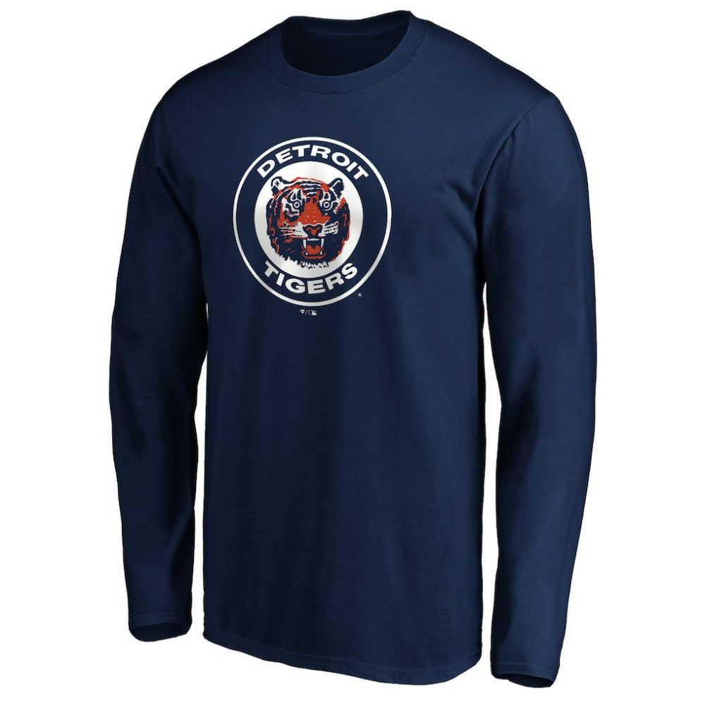 Detroit Tigers Cooperstown Collection Huntington Logo Long Sleeve T-Shirt | MLB Online