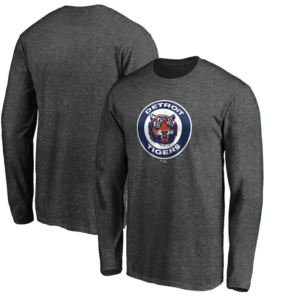 Detroit Tigers Cooperstown Collection Huntington Logo Long Sleeve T-Shirt | MLB Discount