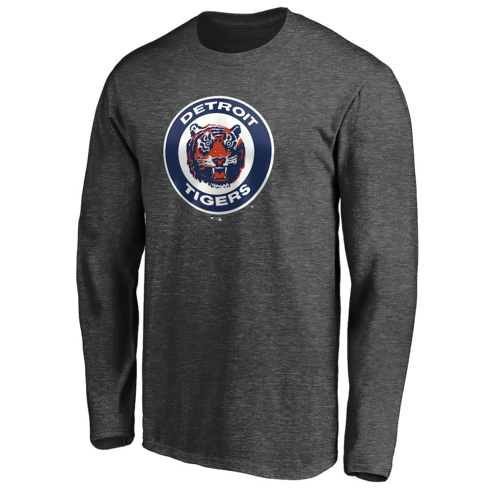 Detroit Tigers Cooperstown Collection Huntington Logo Long Sleeve T-Shirt | MLB Discount