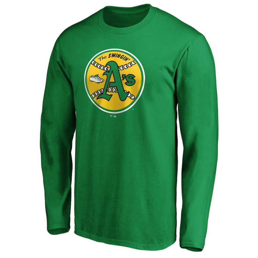 Athletics Cooperstown Collection Huntington Logo Long Sleeve T-Shirt | MLB Discount