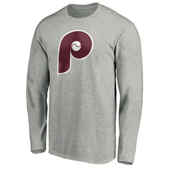 Philadelphia Phillies Cooperstown Collection Huntington Logo Long Sleeve T-Shirt | MLB New
