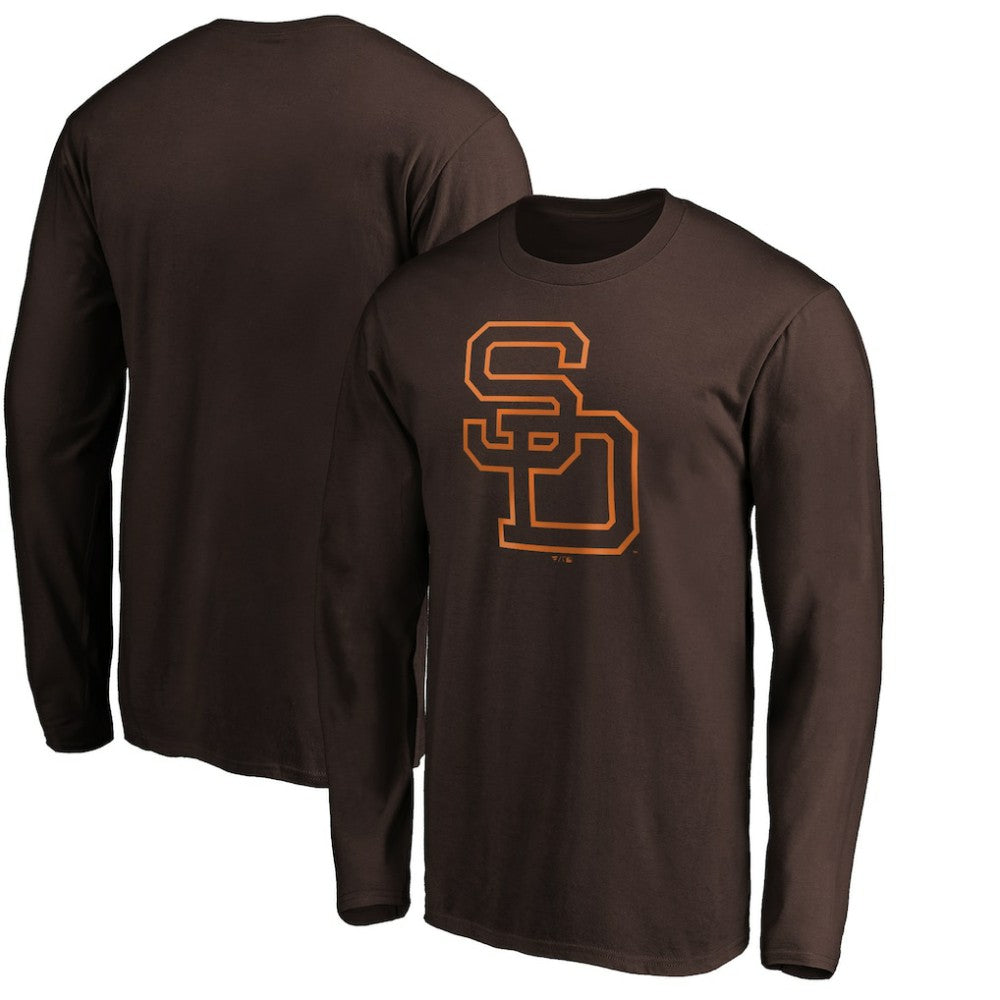 San Diego Padres Cooperstown Collection Huntington Logo Long Sleeve T-Shirt | MLB On Sale