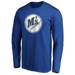 Seattle Mariners Cooperstown Collection Huntington Logo Long Sleeve T-Shirt | MLB For sale
