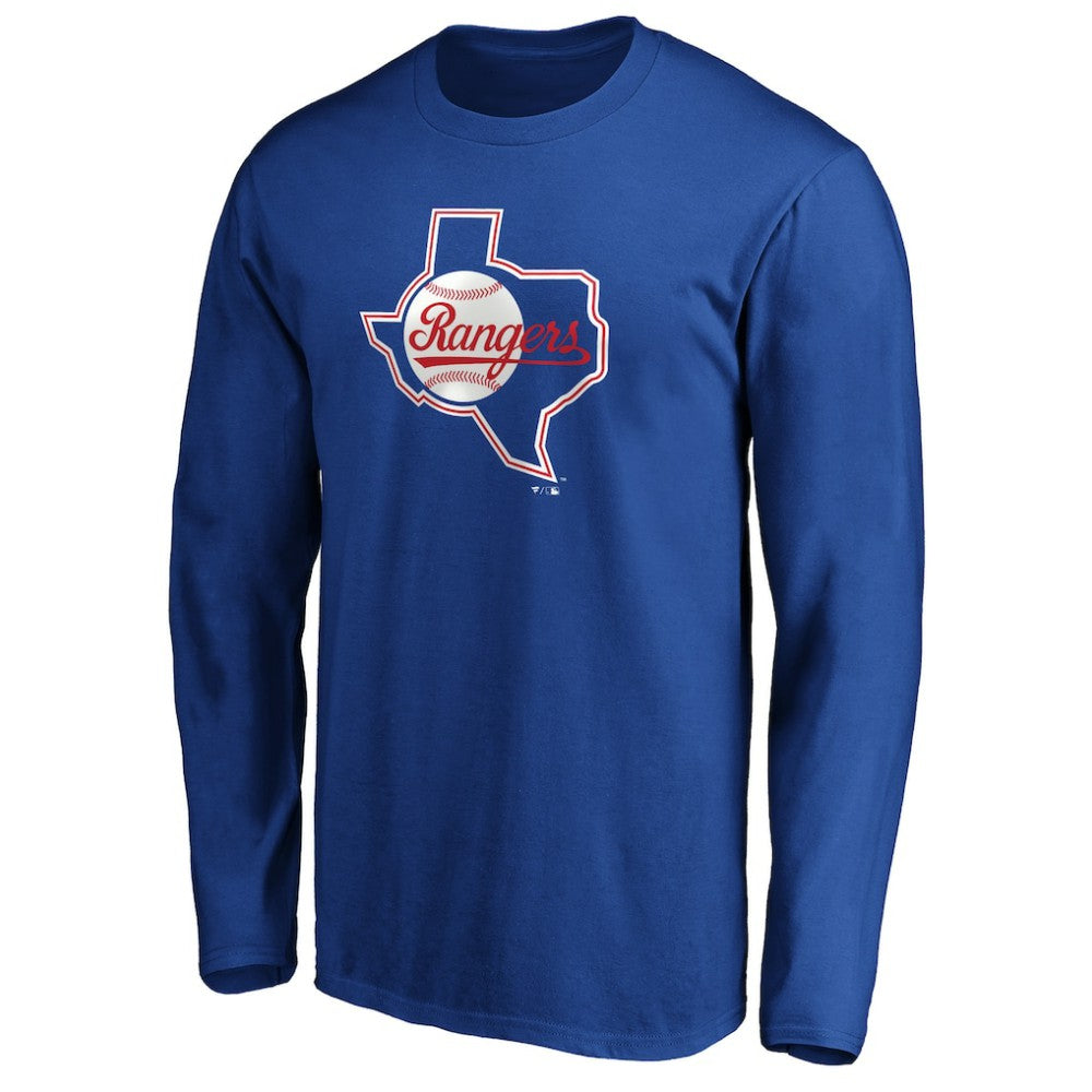 Texas Rangers Cooperstown Collection Huntington Logo Long Sleeve T-Shirt | MLB Shop
