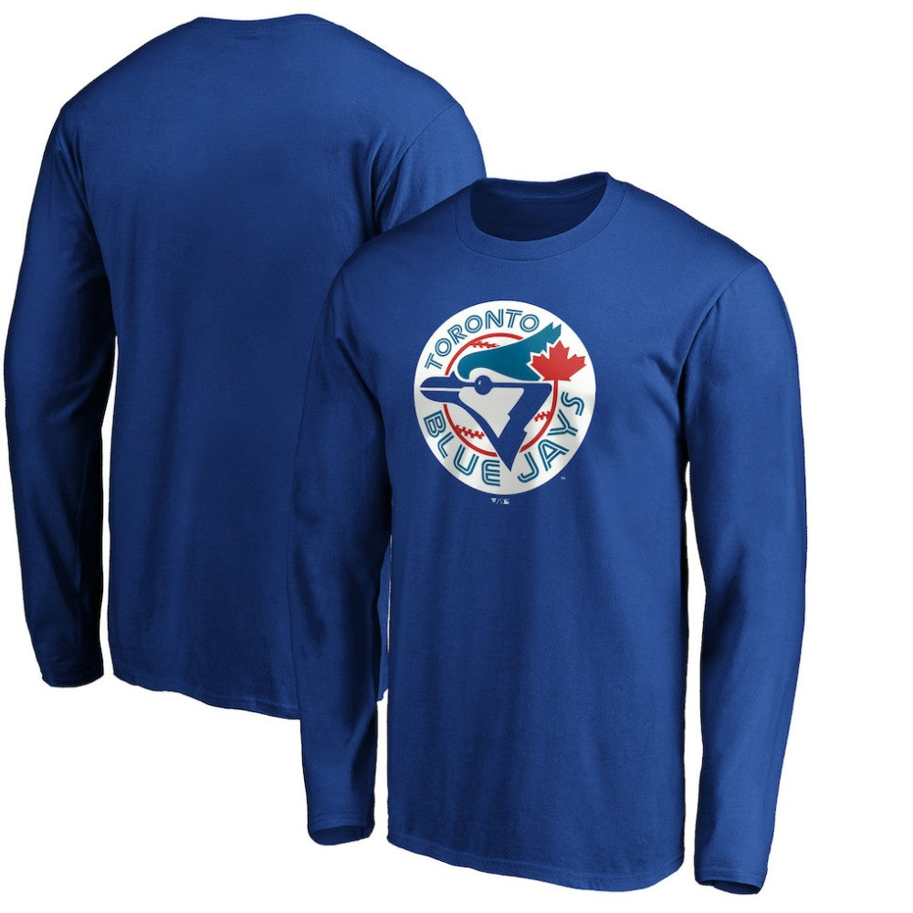 Toronto Blue Jays Cooperstown Collection Huntington Logo Long Sleeve T-Shirt | MLB New