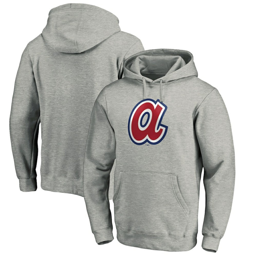 Atlanta Braves Cooperstown Collection Huntington Logo Fitted Pullover Hoodie | MLB Shop