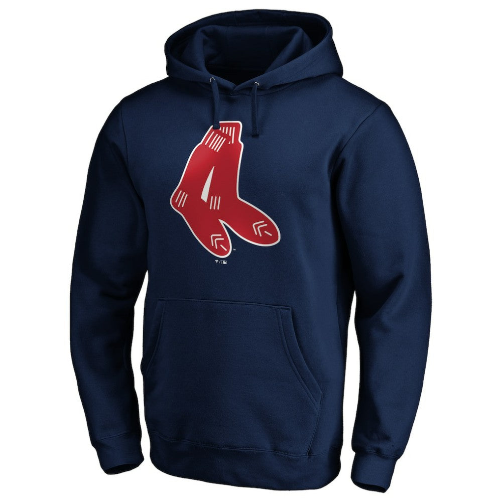 Boston Red Sox Cooperstown Collection Huntington Logo Fitted Pullover Hoodie | MLB For sale