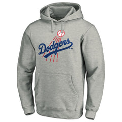 Los Angeles Dodgers Cooperstown Collection Huntington Logo Fitted Pullover Hoodie | MLB Online