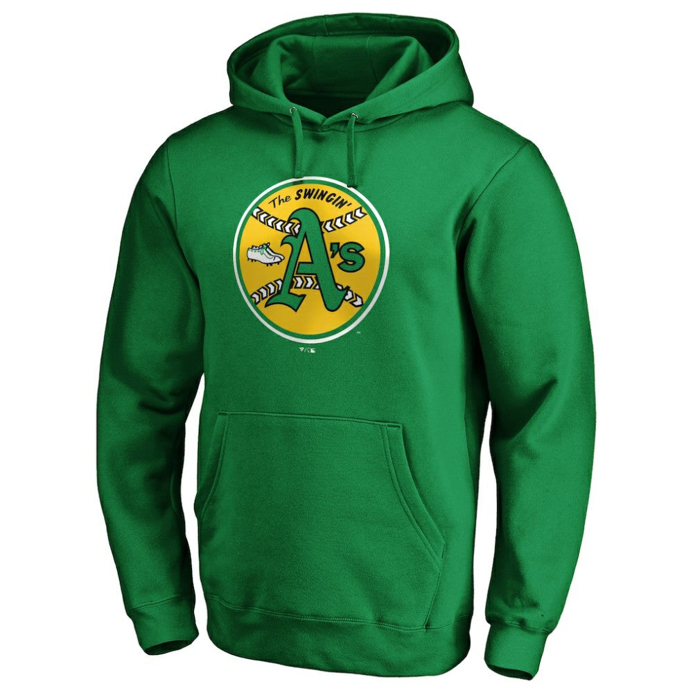 Oakland Athletics Cooperstown Collection Huntington Logo Fitted Pullover Hoodie | MLB Discount