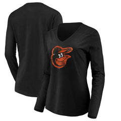Baltimore Orioles Women's Core Distressed Team Long Sleeve T-Shirt | MLB Sale