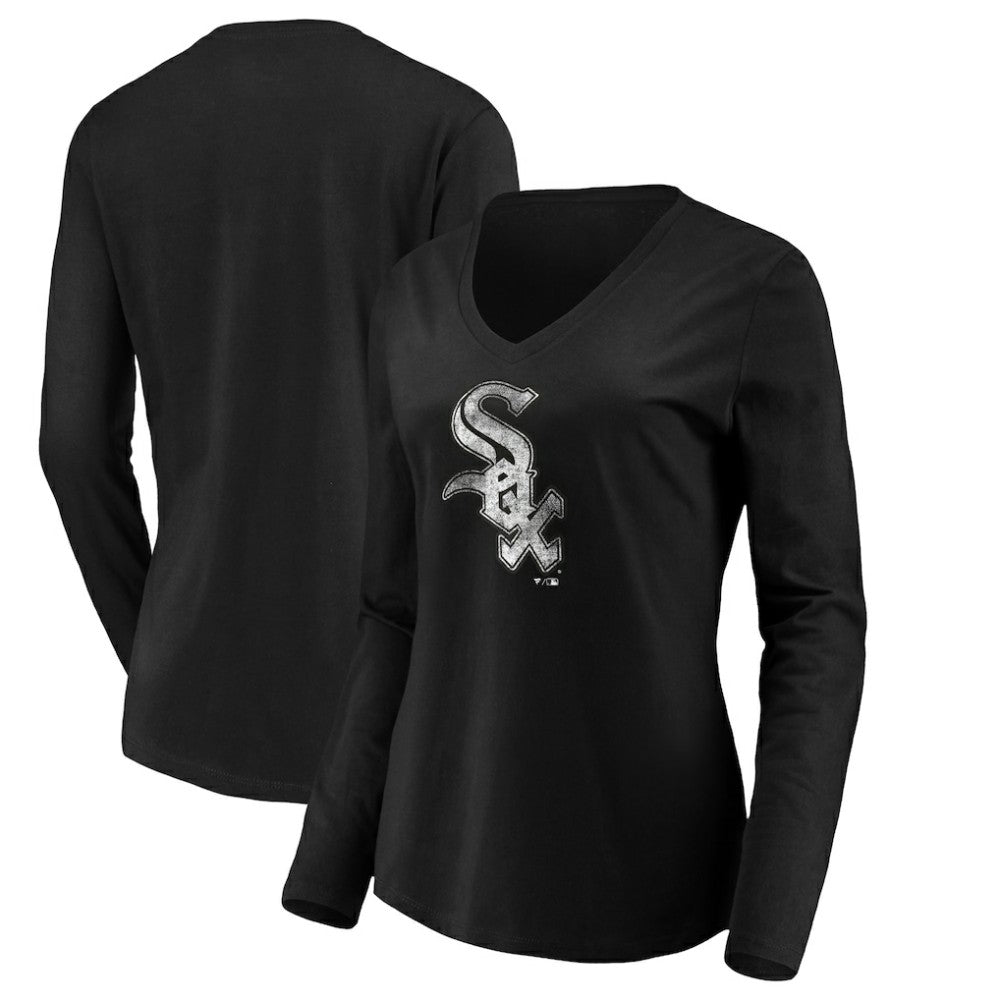 Chicago White Sox Women's Core Distressed Team Long Sleeve T-Shirt | MLB New