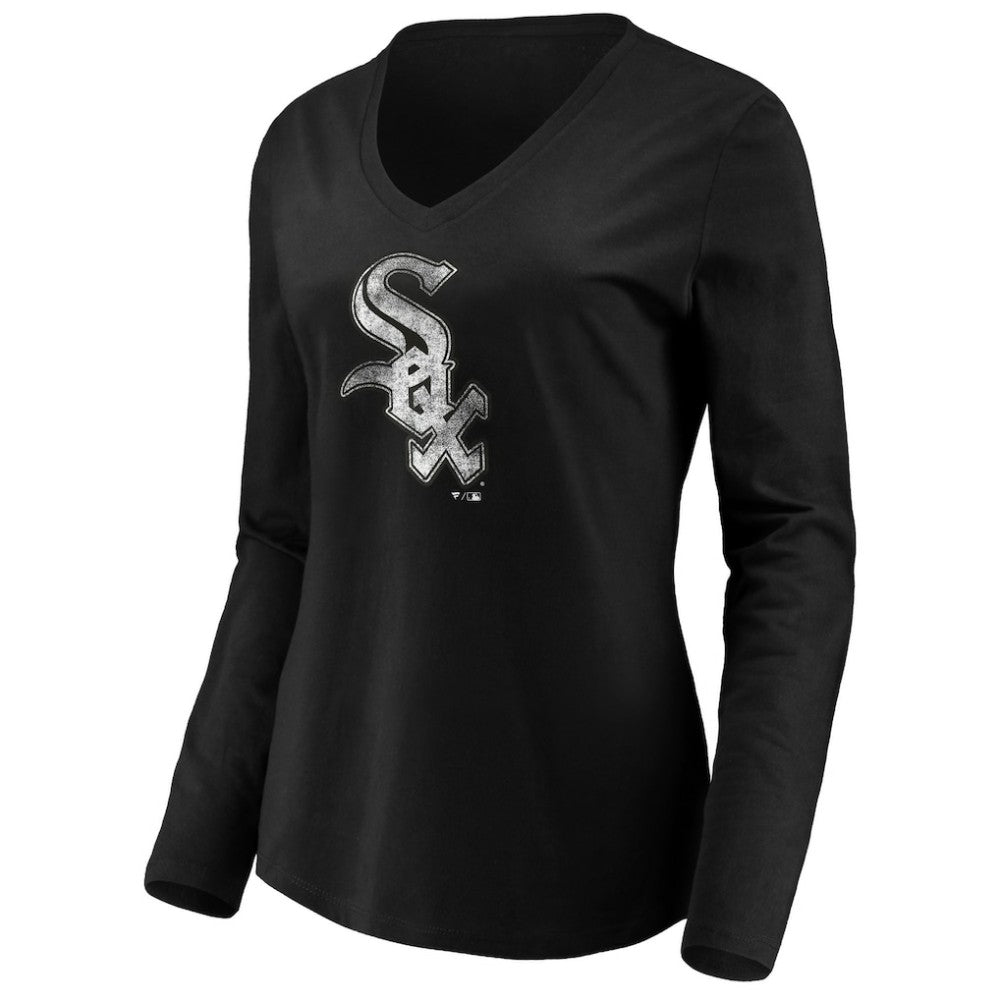 Chicago White Sox Women's Core Distressed Team Long Sleeve T-Shirt | MLB New