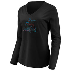 Miami Marlins Women's Core Distressed Team Long Sleeve T-Shirt | MLB Discount