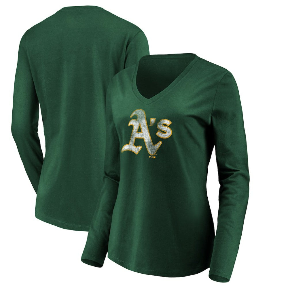 Athletics Women's Core Distressed Team Long Sleeve T-Shirt | MLB Near me