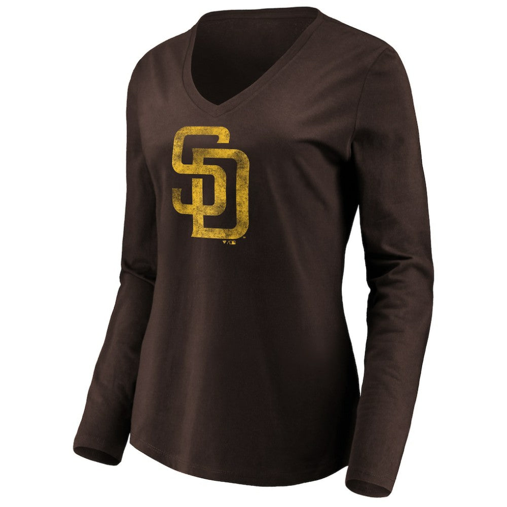 San Diego Padres Women's Core Distressed Team Long Sleeve T-Shirt | MLB Discount