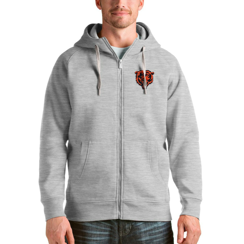 Chicago Bears  Antigua Bear Head Victory Full-Zip Hoodie