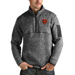 Chicago Bears  Antigua Bear Head Fortune Quarter-Zip Pullover Jacket