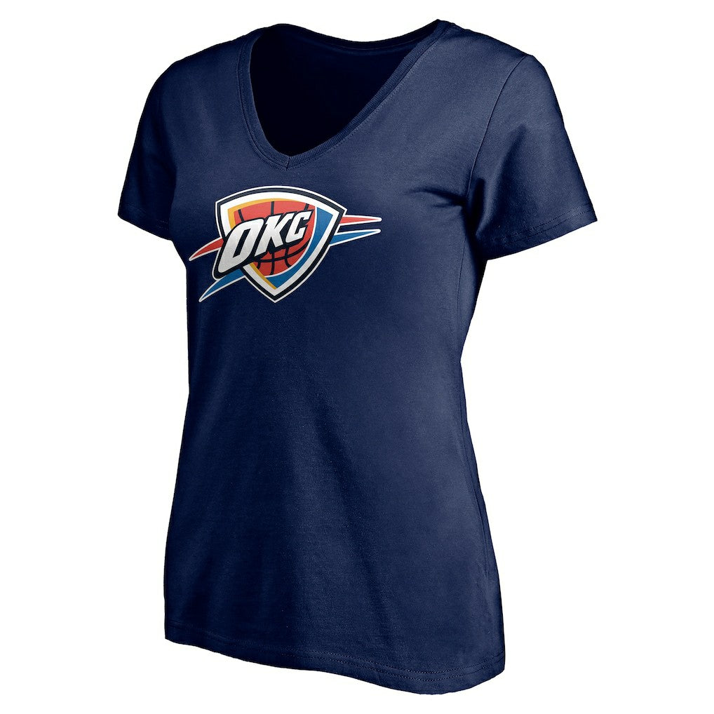 Oklahoma City Thunder Women's Playmaker Personalized Name & Number V-Neck T-Shirt Discount