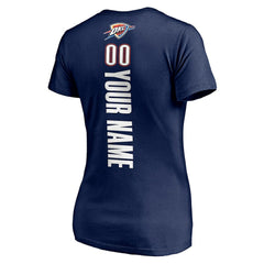 Oklahoma City Thunder Women's Playmaker Personalized Name & Number V-Neck T-Shirt Discount