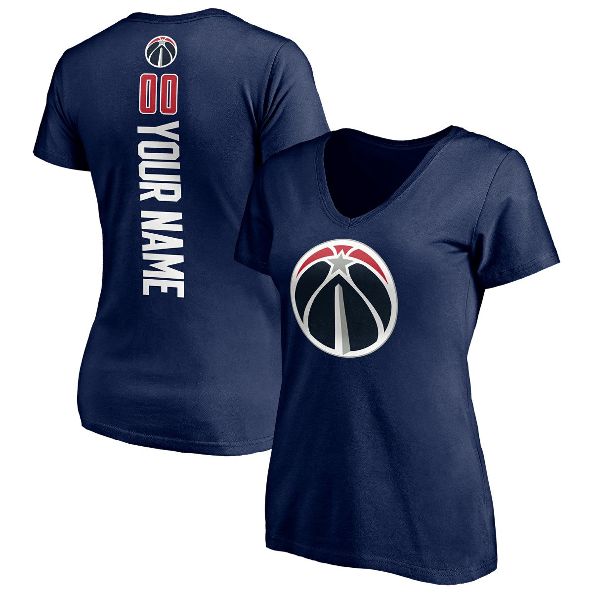 Washington Wizards Women's Playmaker Personalized Name & Number V-Neck T-Shirt On Sale