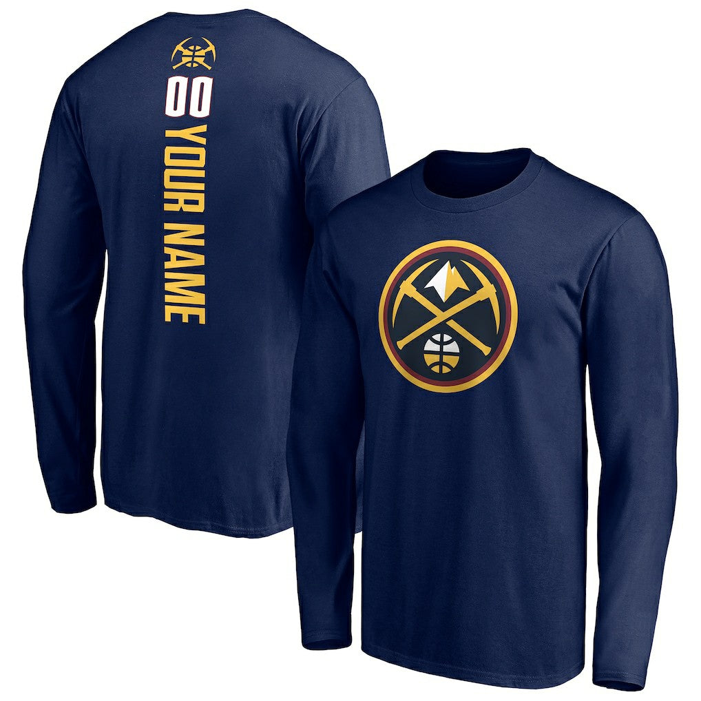 Denver Nuggets Playmaker Personalized Name & Number Long Sleeve T-Shirt sale Discount