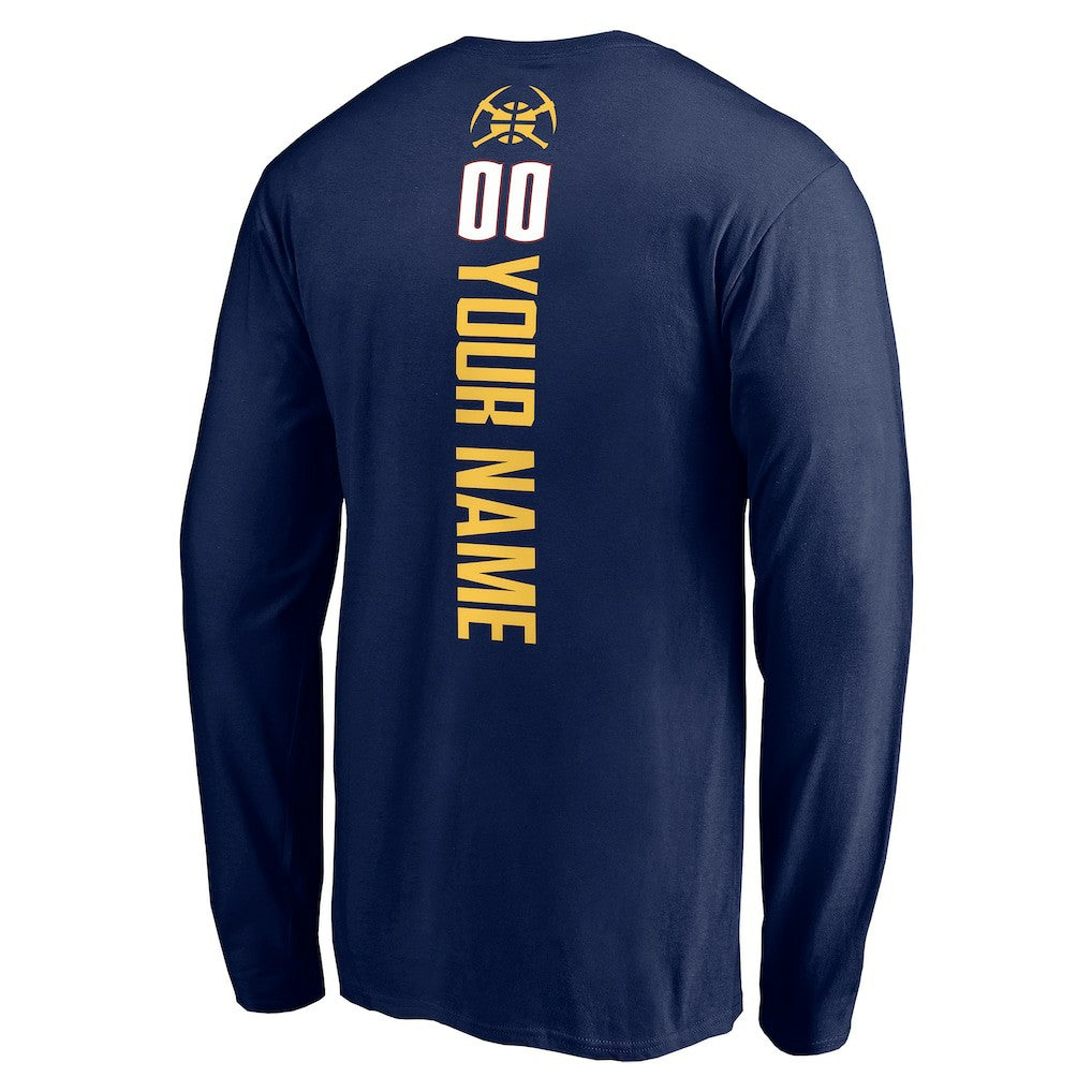 Denver Nuggets Playmaker Personalized Name & Number Long Sleeve T-Shirt sale Discount