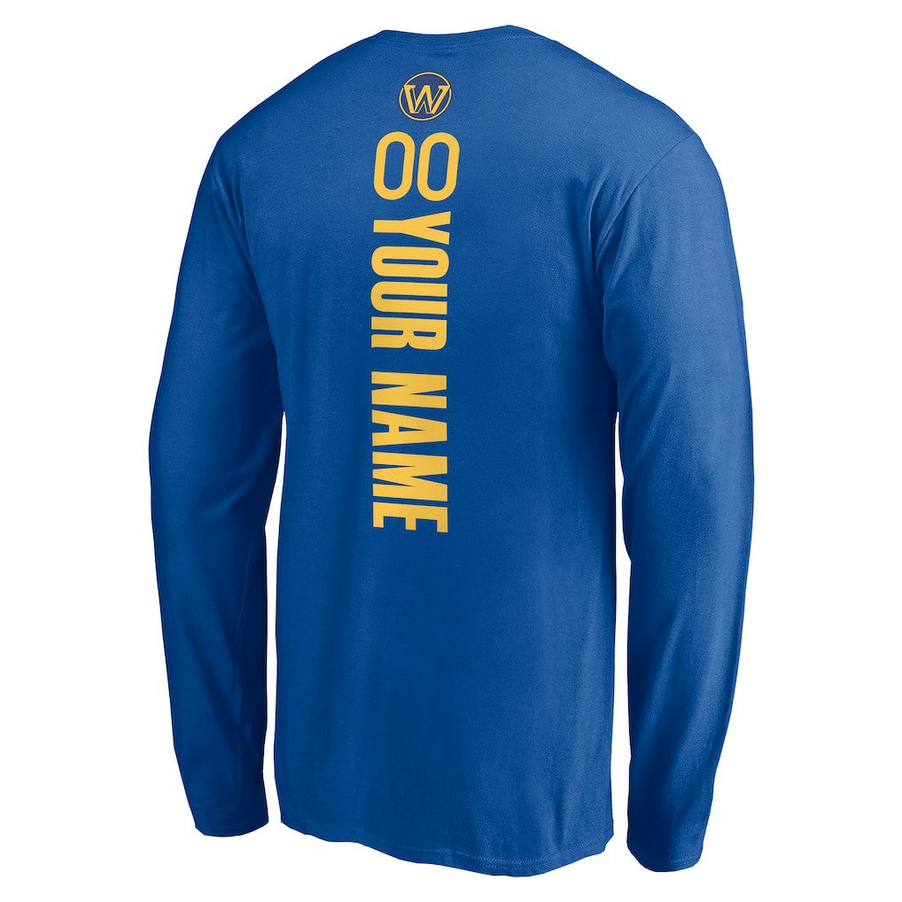 Golden State Warriors Playmaker Personalized Name & Number Long Sleeve T-Shirt sale New