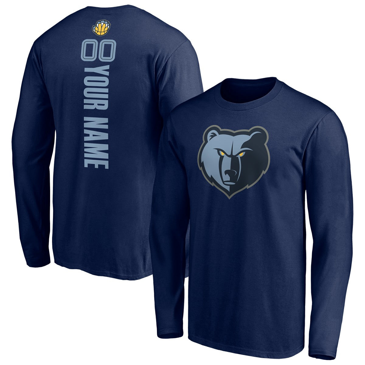 Memphis Grizzlies Playmaker Personalized Name & Number Long Sleeve T-Shirt On Sale
