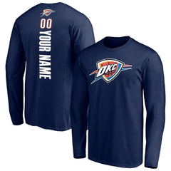 Oklahoma City Thunder Playmaker Personalized Name & Number Long Sleeve T-Shirt Online
