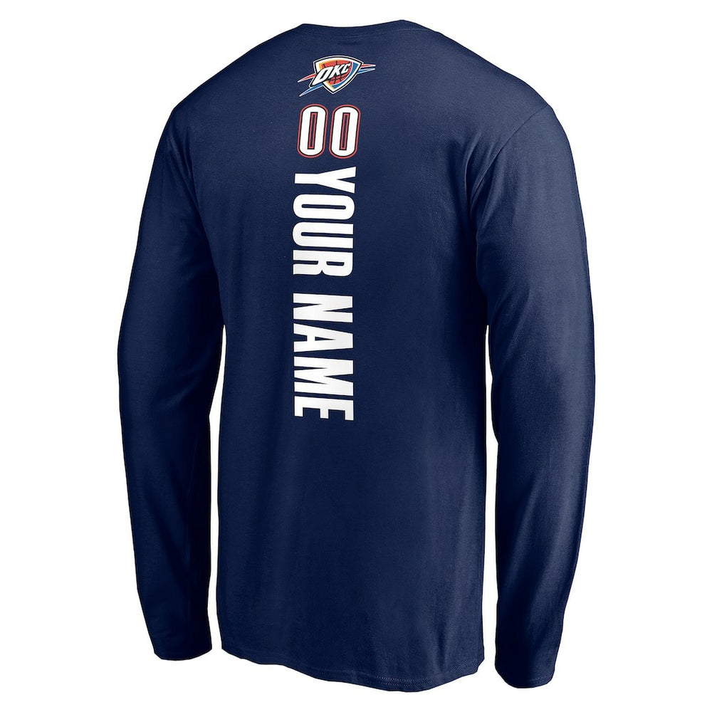 Oklahoma City Thunder Playmaker Personalized Name & Number Long Sleeve T-Shirt Online