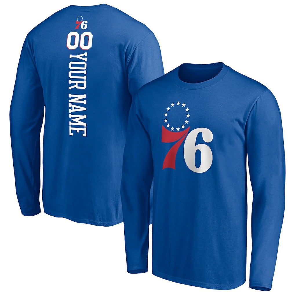 Philadelphia 76ers Playmaker Personalized Name & Number Long Sleeve T-Shirt sale Discount