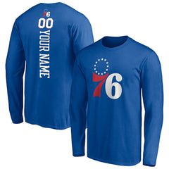 Philadelphia 76ers Playmaker Personalized Name & Number Long Sleeve T-Shirt sale Discount
