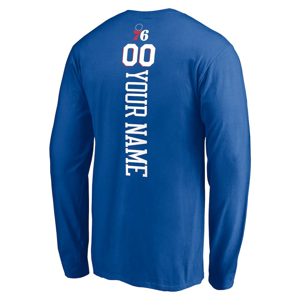 Philadelphia 76ers Playmaker Personalized Name & Number Long Sleeve T-Shirt sale Discount